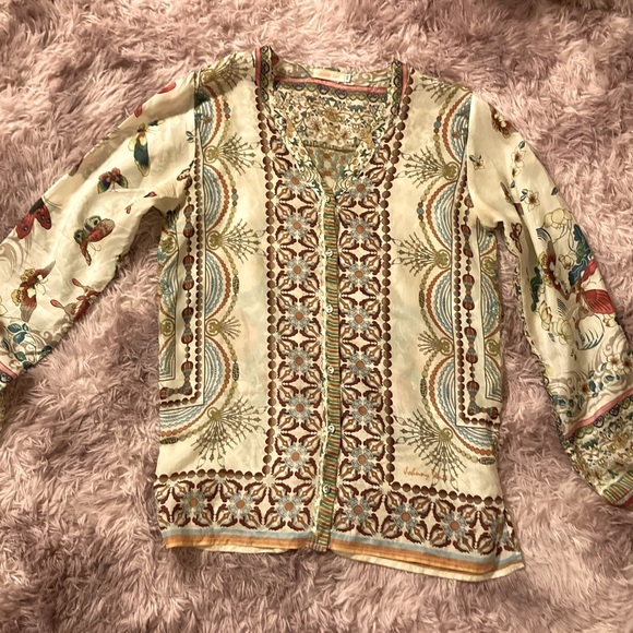 Johnny Was Silk Blouse Size XS - Picture 1 of 15
